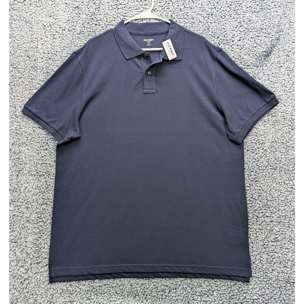 NWT Old Navy Classic Fit Go Dry Polo Mens XXL Golf Work Office Business Blue